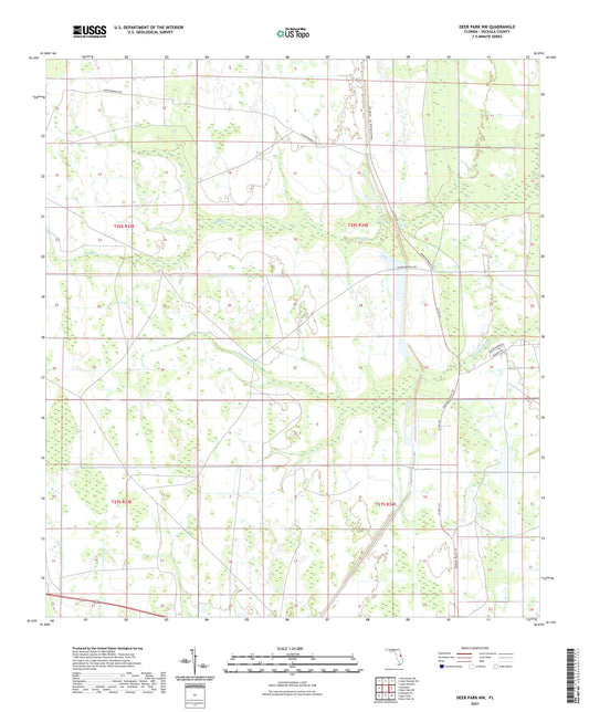 Deer Park NW Florida US Topo Map Image