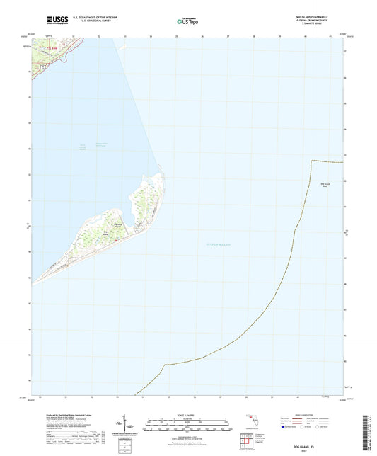Dog Island Florida US Topo Map Image