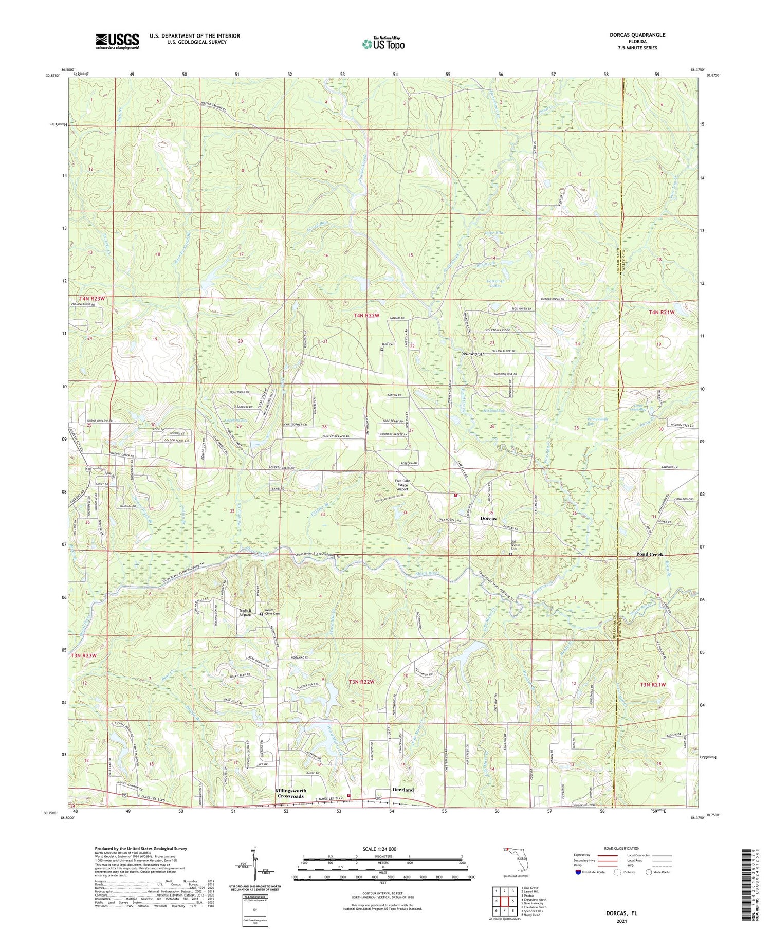 Dorcas Florida US Topo Map Image