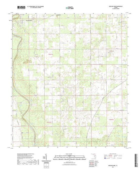 Dowling Park Florida US Topo Map Image
