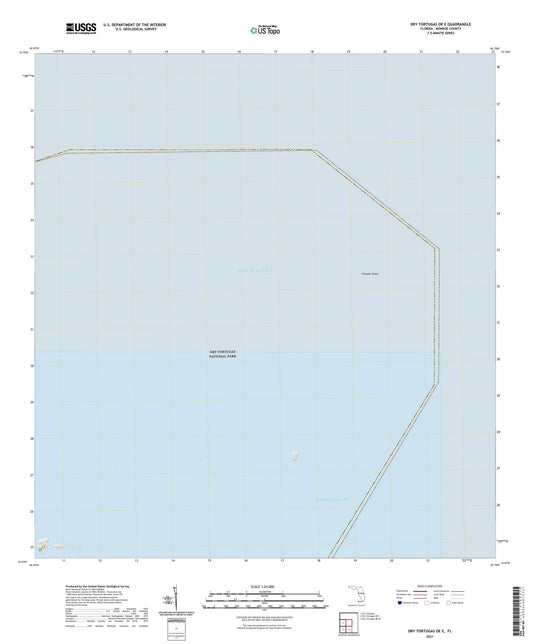 Dry Tortugas OE E Florida US Topo Map Image