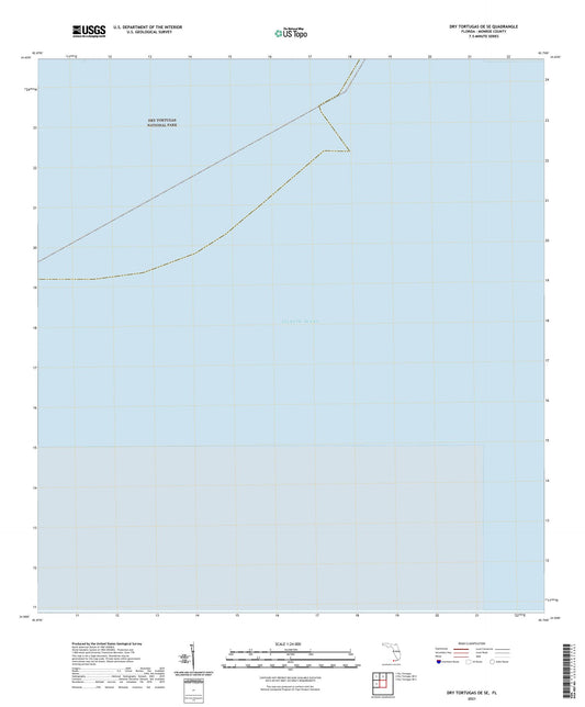 Dry Tortugas OE SE Florida US Topo Map Image