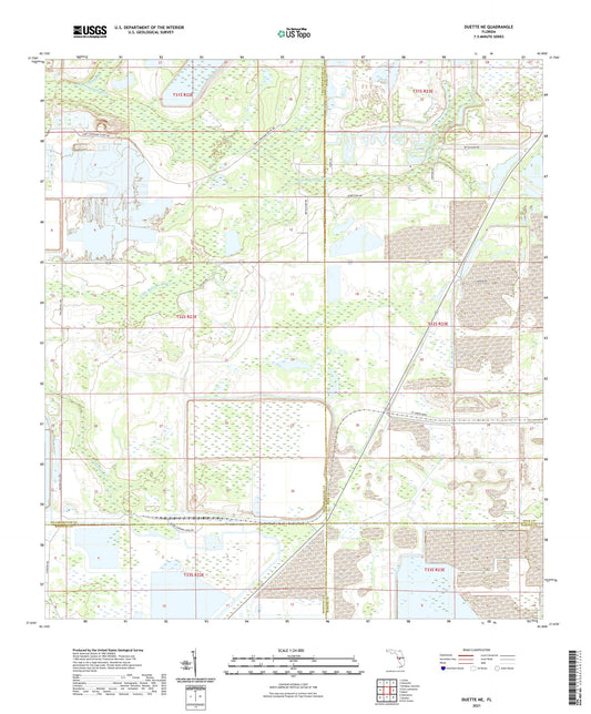 Duette NE Florida US Topo Map Image