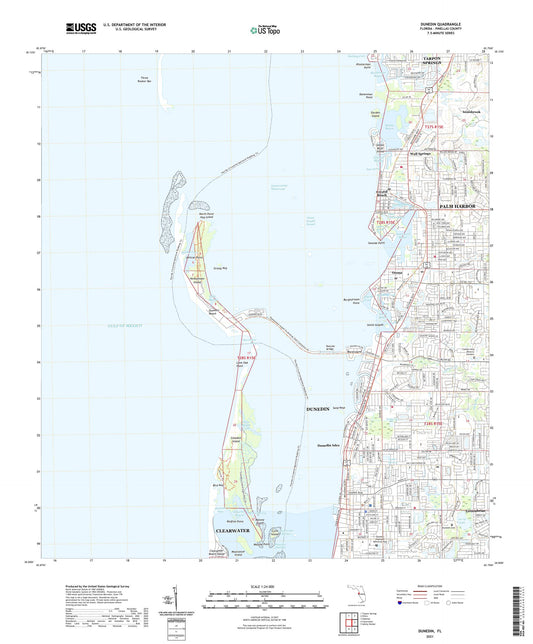 Dunedin Florida US Topo Map Image