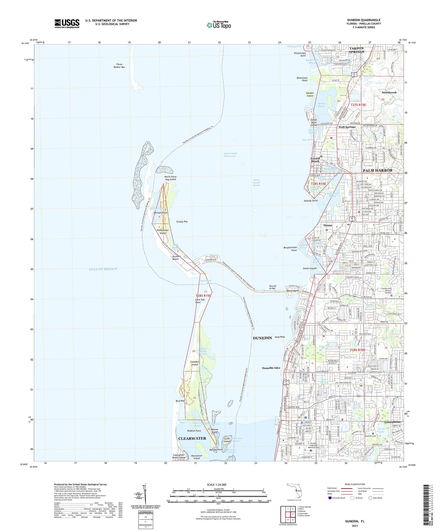 Dunedin Florida US Topo Map Image