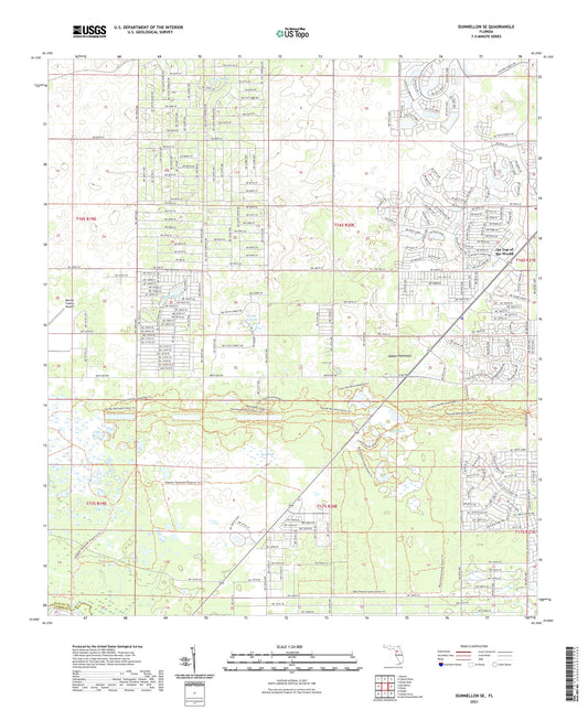 Dunnellon SE Florida US Topo Map Image