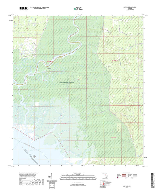 East Pass Florida US Topo Map Image