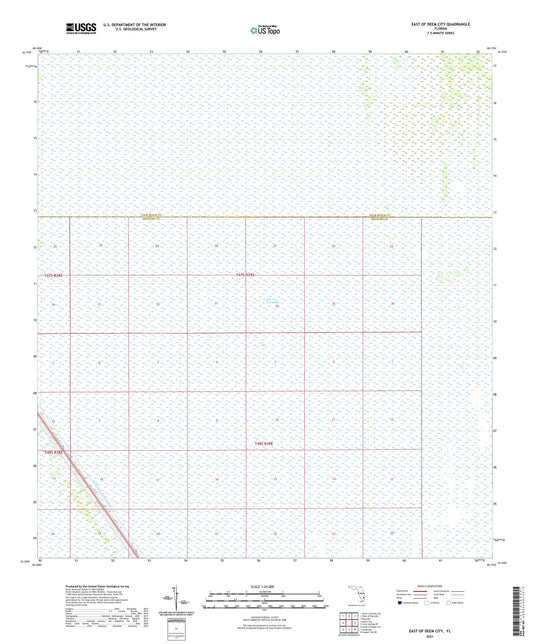 East of Deem City Florida US Topo Map Image