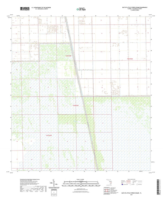 East of Little Cypress Swamp Florida US Topo Map Image