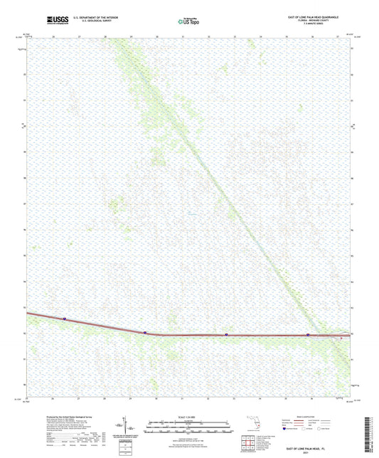 East of Lone Palm Head Florida US Topo Map Image