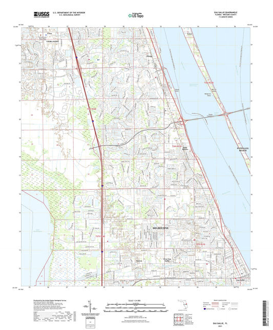 Eau Gallie Florida US Topo Map Image