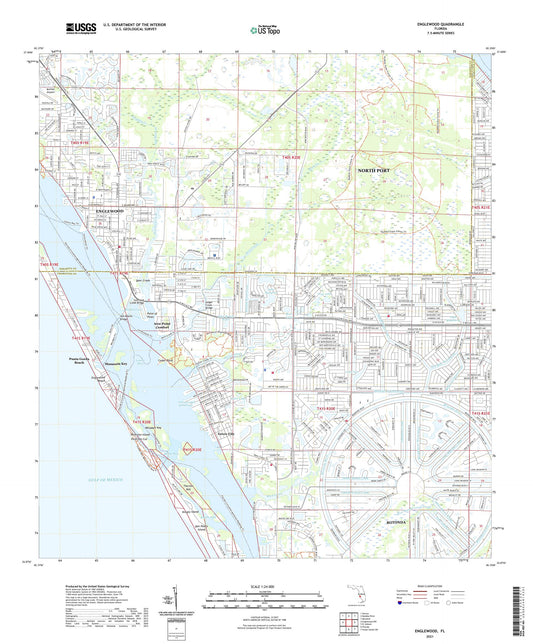 Englewood Florida US Topo Map Image