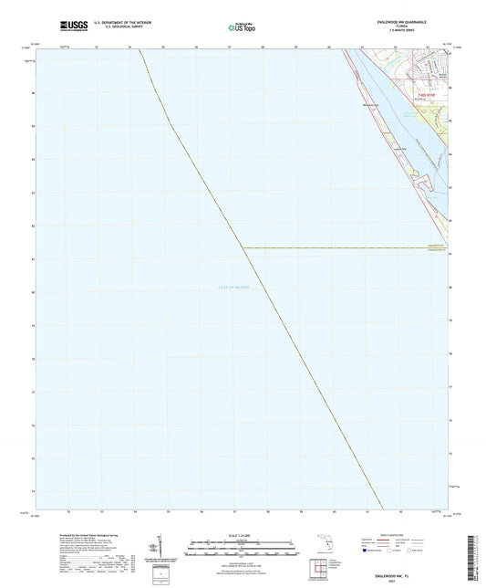 Englewood NW Florida US Topo Map Image