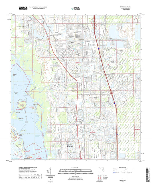 Estero Florida US Topo Map Image
