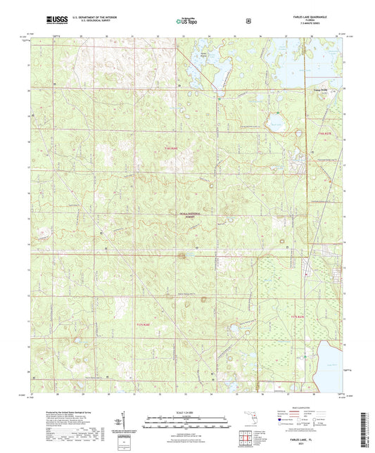 Farles Lake Florida US Topo Map Image