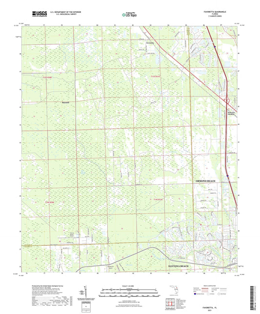 Favoretta Florida US Topo Map Image