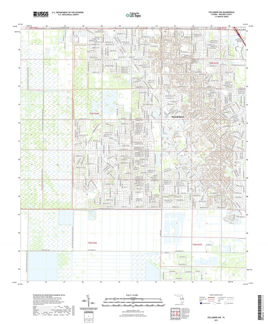 Fellsmere NW Florida US Topo Map Image