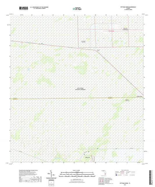 Fiftymile Bend Florida US Topo Map Image