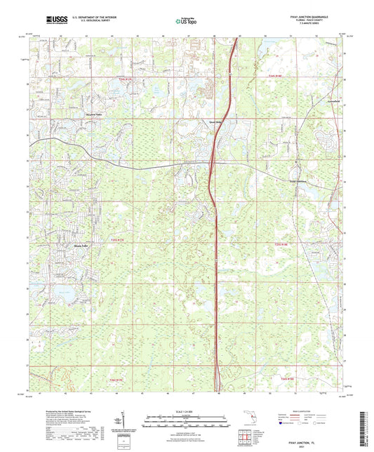 Fivay Junction Florida US Topo Map Image