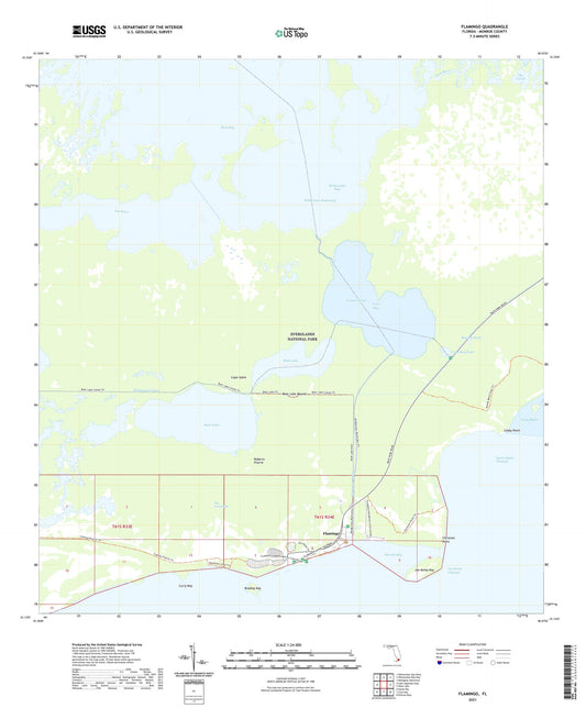 Flamingo Florida US Topo Map Image