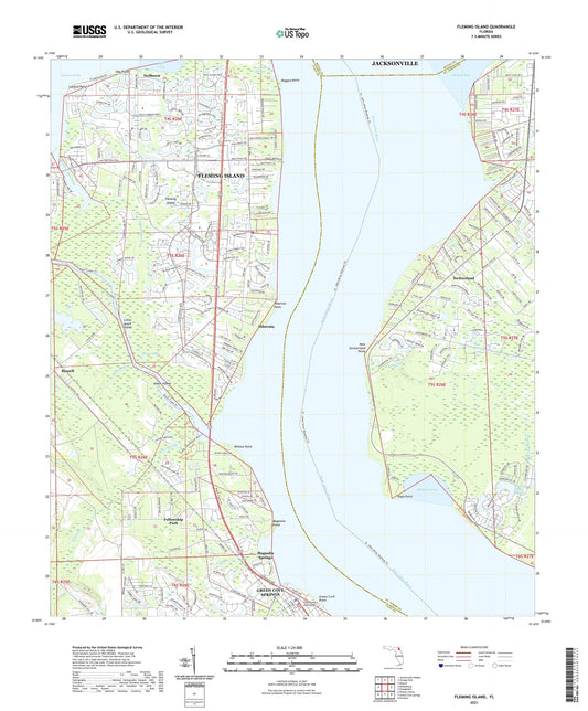 Fleming Island Florida US Topo Map Image