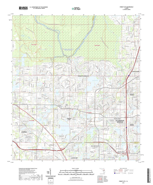 Forest City Florida US Topo Map Image