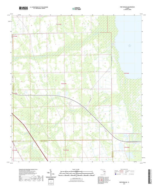 Fort Drum NE Florida US Topo Map Image