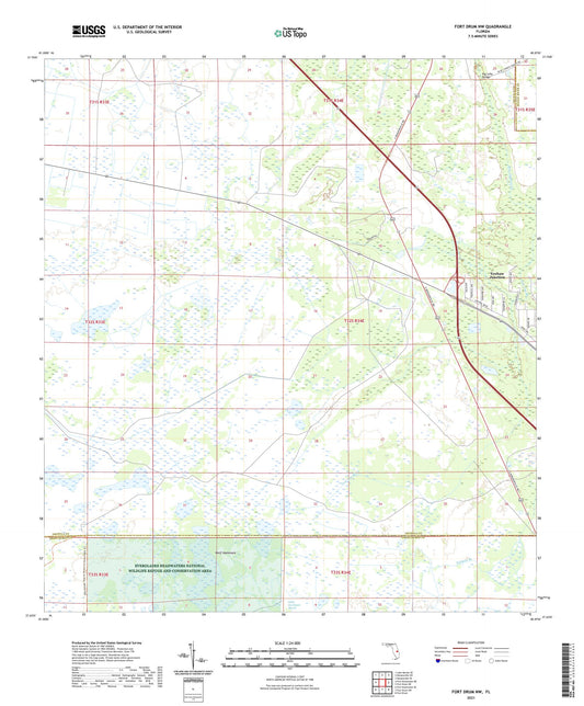 Fort Drum NW Florida US Topo Map Image