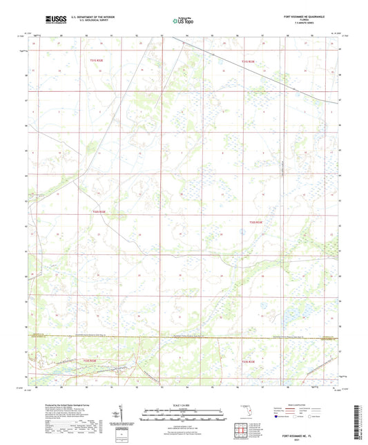 Fort Kissimmee NE Florida US Topo Map Image