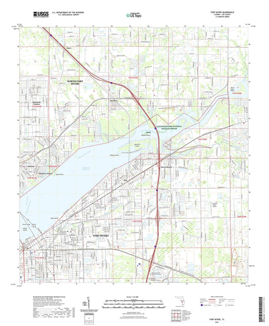 Fort Myers Florida US Topo Map Image
