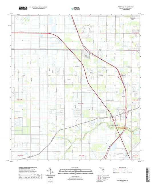 Fort Pierce NW Florida US Topo Map Image
