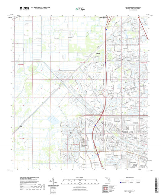 Fort Pierce SW Florida US Topo Map Image