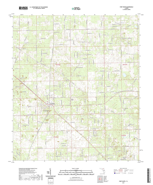Fort White Florida US Topo Map Image