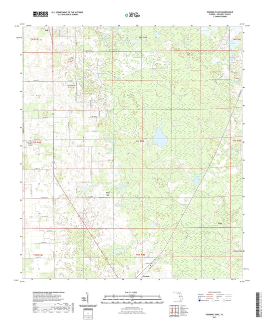 Fourmile Lake Florida US Topo Map Image