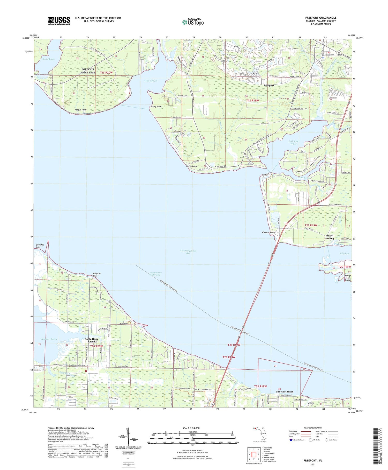 Freeport Florida US Topo Map Image