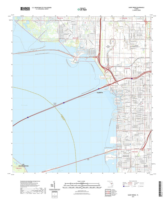 Gandy Bridge Florida US Topo Map Image