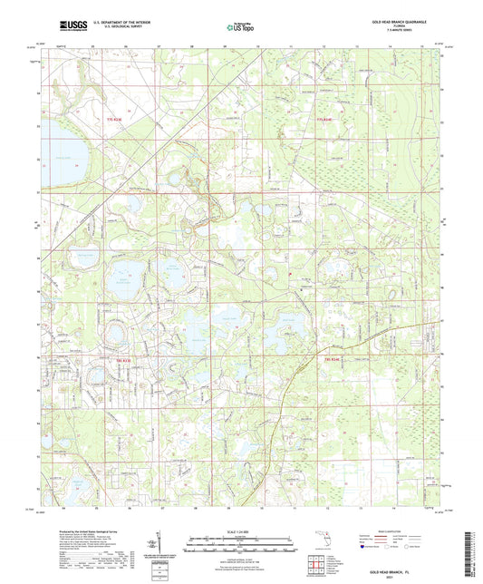 Gold Head Branch Florida US Topo Map Image