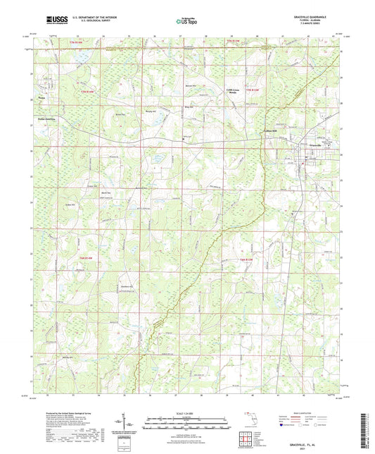 Graceville Florida US Topo Map Image