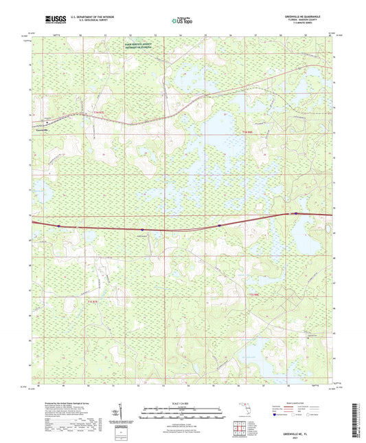 Greenville NE Florida US Topo Map Image