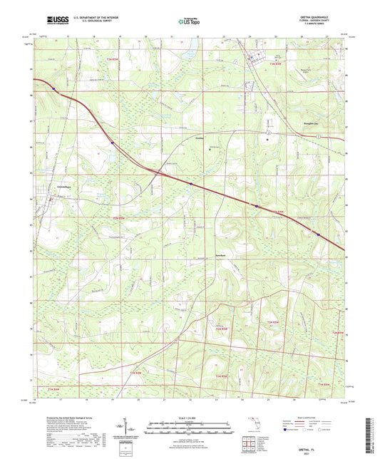 Gretna Florida US Topo Map Image