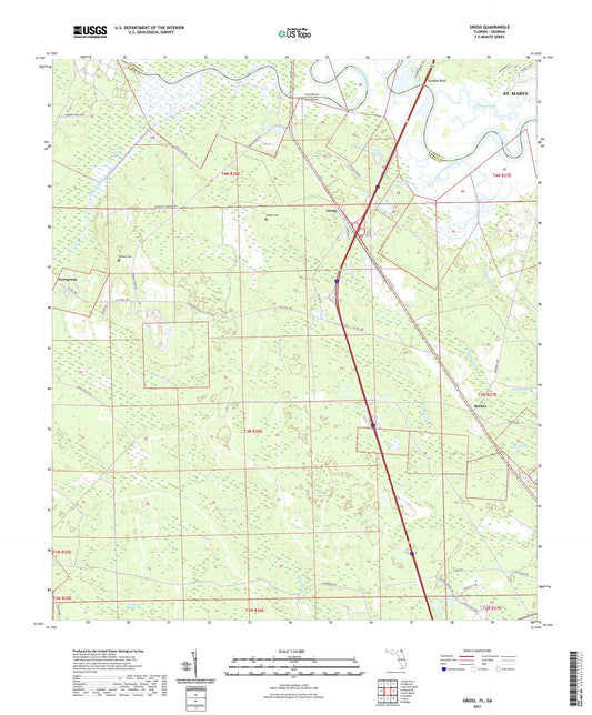 Gross Florida US Topo Map Image