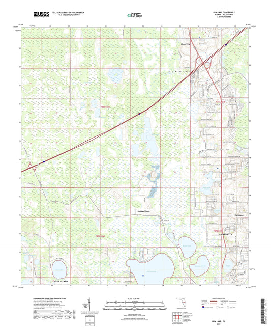 Gum Lake Florida US Topo Map Image