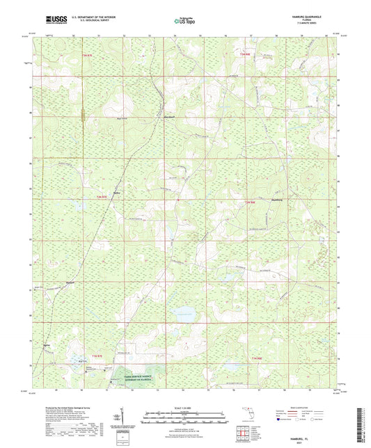 Hamburg Florida US Topo Map Image