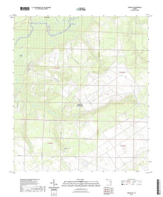 Harold SE Florida US Topo Map Image