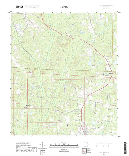 Havana North Florida US Topo Map Image