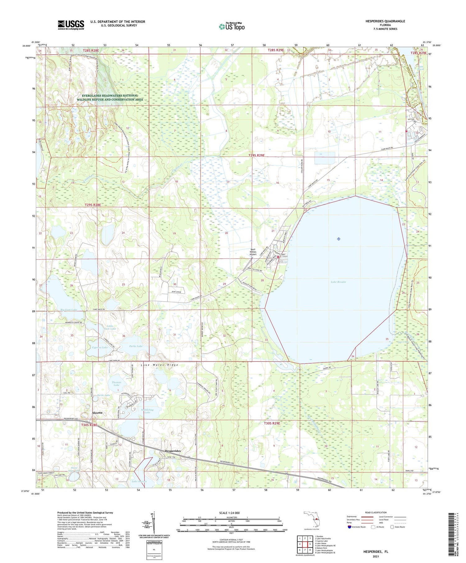 Hesperides Florida US Topo Map Image