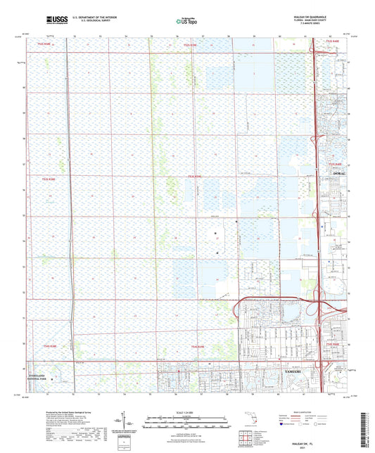 Hialeah SW Florida US Topo Map Image