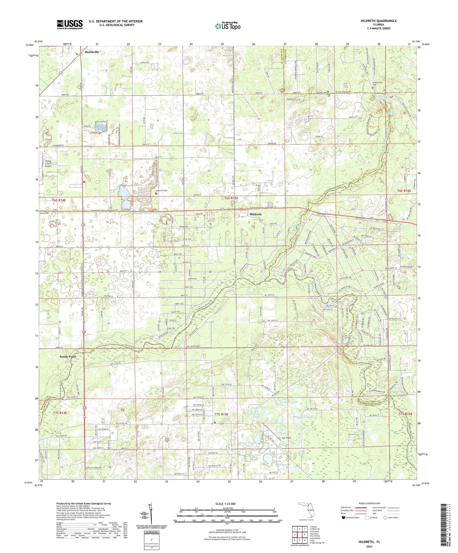 Hildreth Florida US Topo Map Image