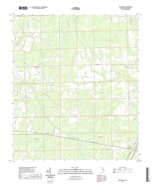 Hilliard SW Florida US Topo Map Image