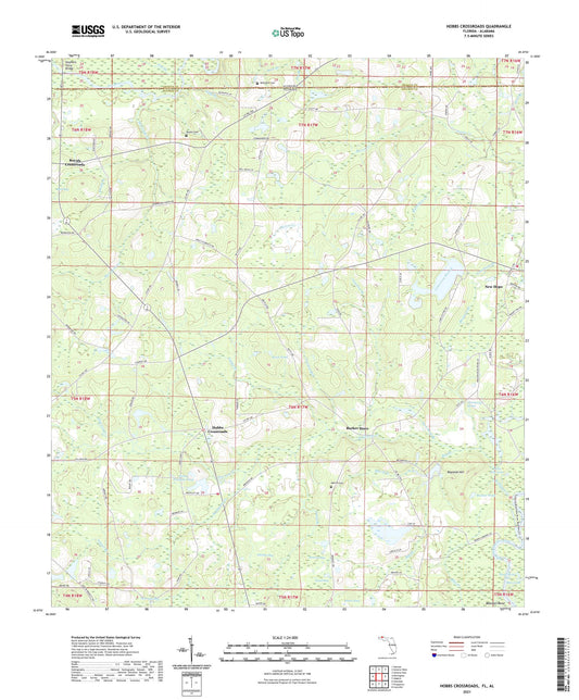 Hobbs Crossroads Florida US Topo Map Image